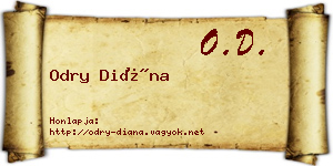 Odry Diána névjegykártya